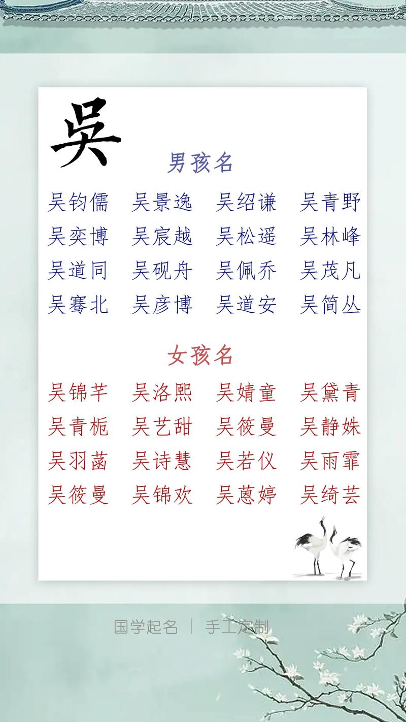 属虎吴姓的宝宝怎么起名字好 吴姓属虎女孩取名干净文雅