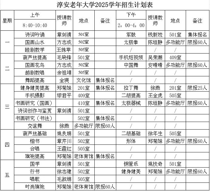 2025年5月21曰淳安新闻_报名条件_2025杭州淳安老年大学报名时间