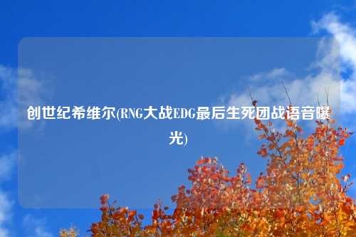 创世纪希维尔(RNG大战EDG最后生死团战语音曝光)