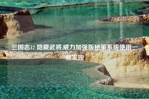 三国志12 隐藏武将,威力加强版秘策系统使用一些发现