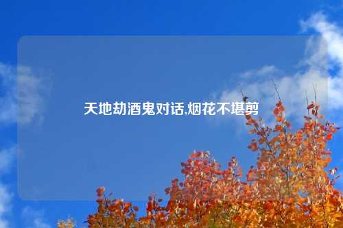 天地劫酒鬼对话,烟花不堪剪