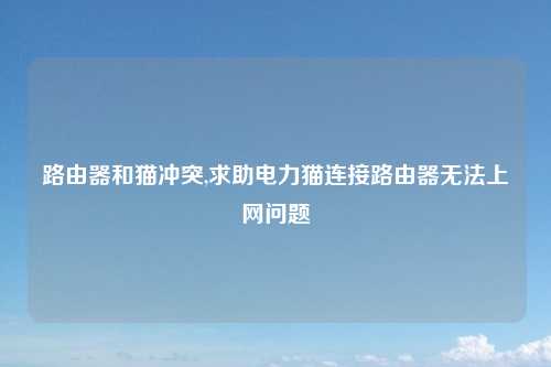 路由器和猫冲突,求助电力猫连接路由器无法上网问题