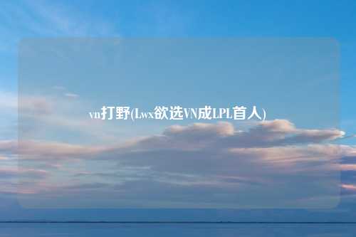 vn打野(Lwx欲选VN成LPL首人)