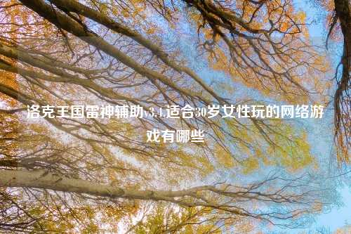 洛克王国雷神辅助v3.4,适合30岁女性玩的网络游戏有哪些