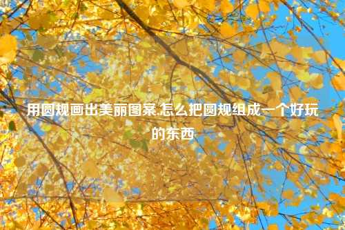 用圆规画出美丽图案,怎么把圆规组成一个好玩的东西