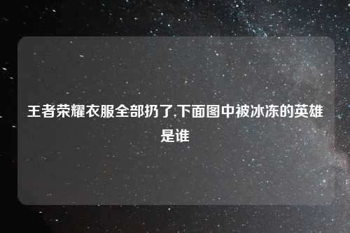 王者荣耀衣服全部扔了,下面图中被冰冻的英雄是谁