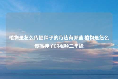 植物是怎么传播种子的方法有哪些,植物是怎么传播种子的视频二年级