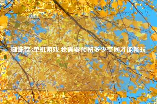 蜘蛛侠3单机游戏,我需要预留多少空间才能畅玩