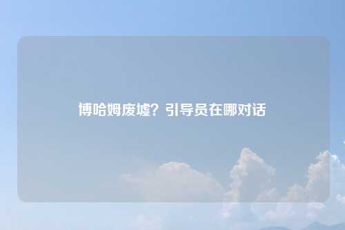 博哈姆废墟？引导员在哪对话