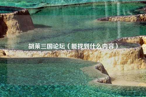 胡莱三国论坛（能找到什么内容）