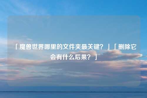 「魔兽世界哪里的文件夹最关键？」「删除它会有什么后果？」