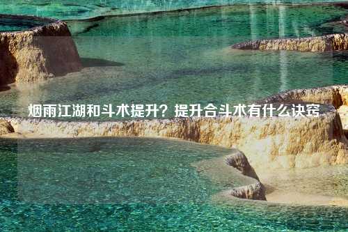 烟雨江湖和斗术提升？提升合斗术有什么诀窍