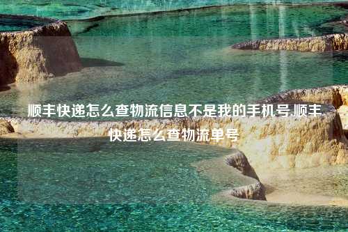 顺丰快递怎么查物流信息不是我的手机号,顺丰快递怎么查物流单号