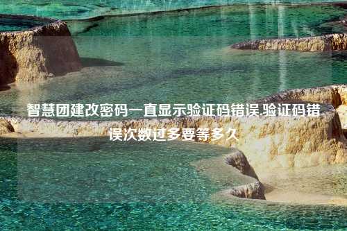 智慧团建改密码一直显示验证码错误,验证码错误次数过多要等多久