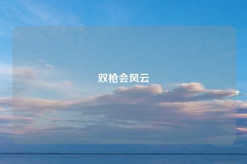 双枪会风云